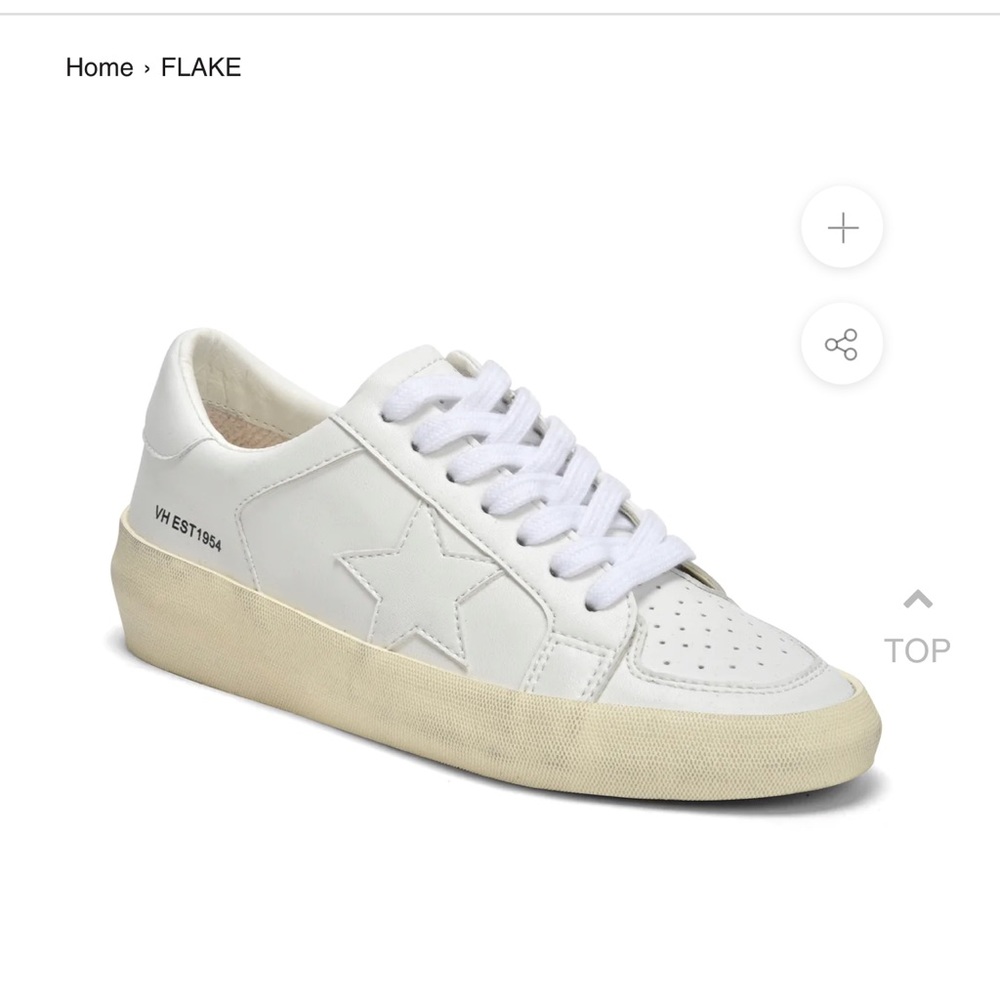 NEW Vintage Havana White “Flake” Sneakers- Size 6